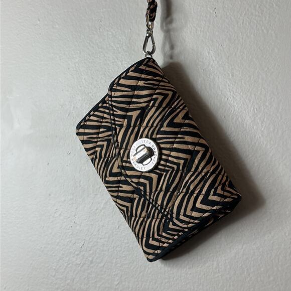 Vera Bradley Wristlet Clutch Wallet Your Turn Smartphone Brown Black  6.25" x 5" - Picture 8 of 8